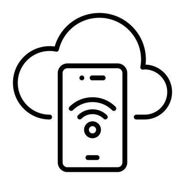 Bir tasarım, mobil kablosuz ağ simgesi