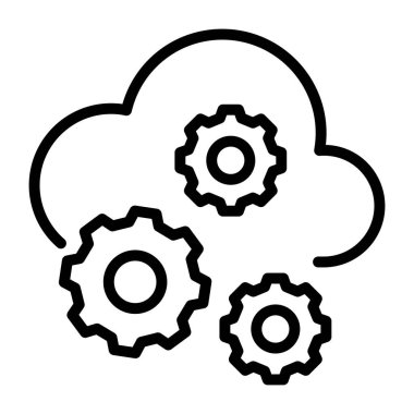 Bir tasarım, bulut ayarı simgesi