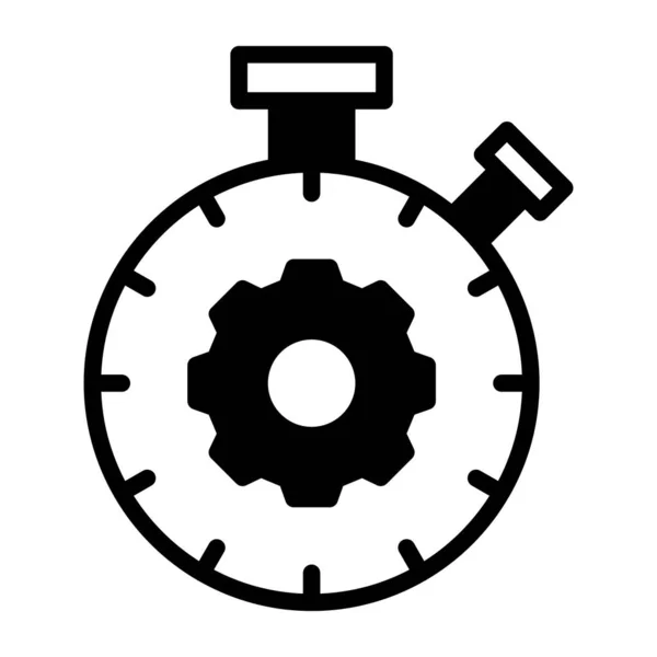 Een Glyph Ontwerp Icoon Van Time Management — Stockvector