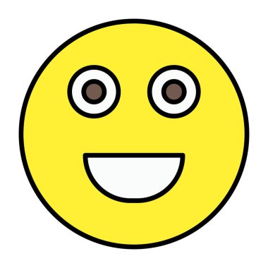 Gülen emojinin yaratıcı tasarım simgesi. 