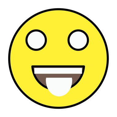 Moda vektör tasarımında emoji simgesini göster