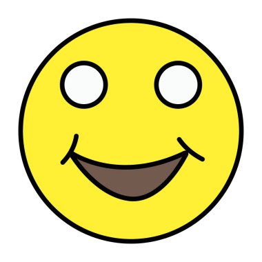 Gülen emojinin yaratıcı tasarım simgesi. 