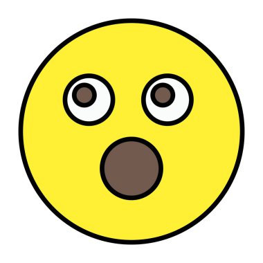 Şaşırmış ifadesiyle Emoji, şok olmuş emoji simgesi