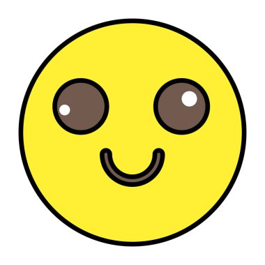 Şirin yüzlü düz tasarım simgesi 