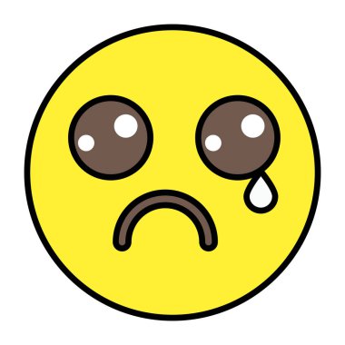 Yırtık emojinin yaratıcı tasarım simgesi 