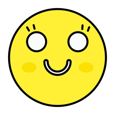 Emoji yüzünün düz tasarım simgesi 