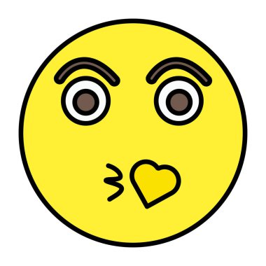 Öpücük duygusunun yaratıcı tasarım simgesi