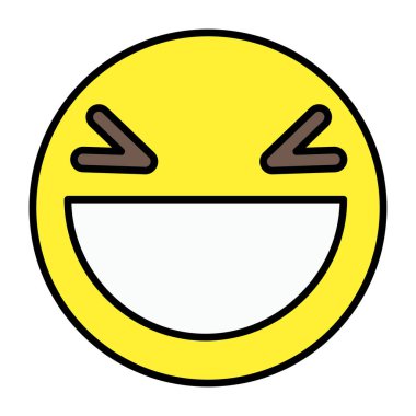 Ağzı açık bir yüz, gülen emojinin simgesi. 