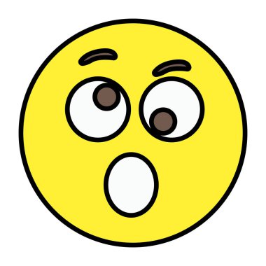 Şaşırmış ifadesiyle Emoji, şok olmuş emoji simgesi