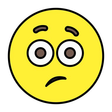 Düzenlenebilir düz bir yüz simgesi 