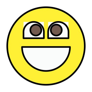 Gülen emojinin yaratıcı tasarım simgesi. 