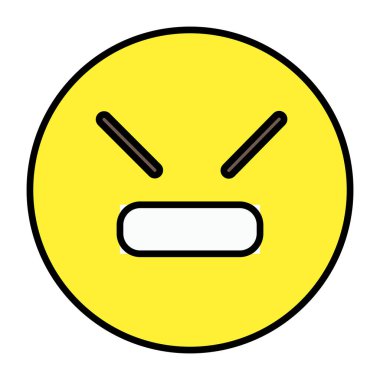 Duygu simgesinin modaya uygun bir vektör tasarımı 