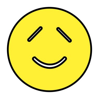 Duygu simgesinin modaya uygun bir vektör tasarımı 