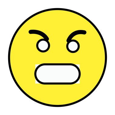 Sırıtan emojinin modaya uygun tasarım simgesi 