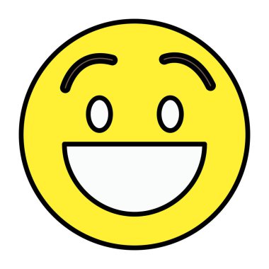 Gülen emojinin modern stil simgesi 