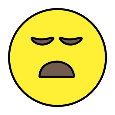 Üzgün emojinin modaya uygun bir tasarımı 