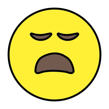 Üzücü ifadenin modaya uygun bir vektör tasarımı