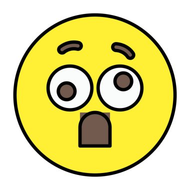 Sessiz yüz emojisinin modaya uygun bir tasarımı 