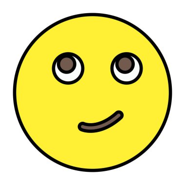 Sırıtma emojisinin simge tasarımı 