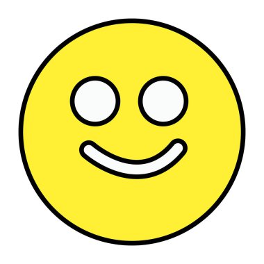 Şirin emojinin modaya uygun bir vektör tasarımı 