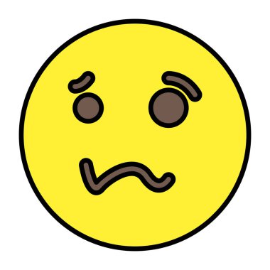 Şaşırmış yüzün eşsiz tasarım simgesi 