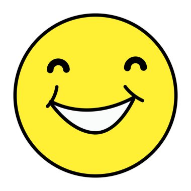 Gülümsemenin güzel bir tasarım simgesi 