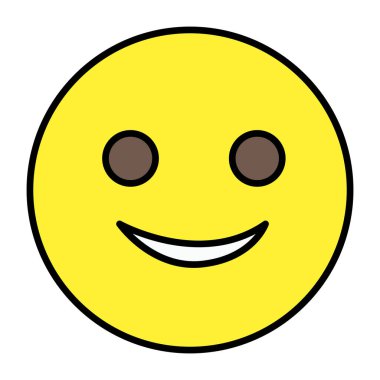 Gülümseyen emojinin güzel bir tasarım simgesi 