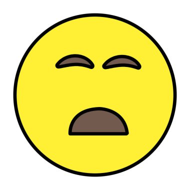 Üzgün emojinin modaya uygun bir tasarımı 