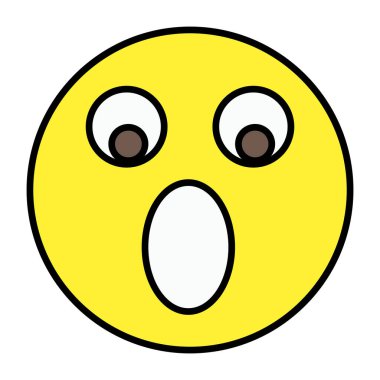 Şaşırmış ifadesiyle Emoji, şok olmuş emoji simgesi