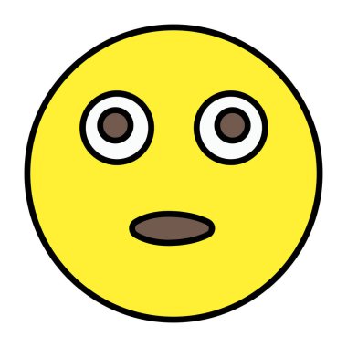 Şirin yüzlü düz tasarım simgesi 