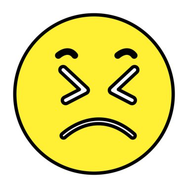 Sıkıca kapalı gözlü bir ifade. 