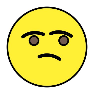 Küçümsenen emojinin düzenlenebilir tasarım simgesi.