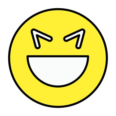 Gülen emojinin yaratıcı tasarım simgesi. 