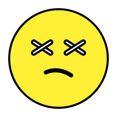 Ölü emojinin modaya uygun bir tasarımı 