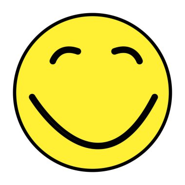 Gülen yüzün güzel bir tasarım ikonu