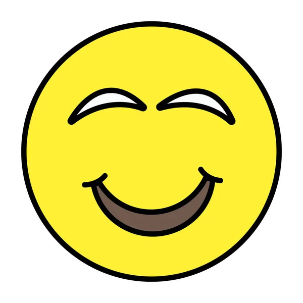 Icono Diseño Único Emoji Alegre — Archivo Imágenes Vectoriales
