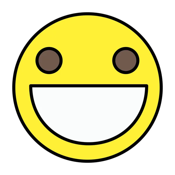 Visage Bouche Ouverte Icône Rire Emoji — Image vectorielle