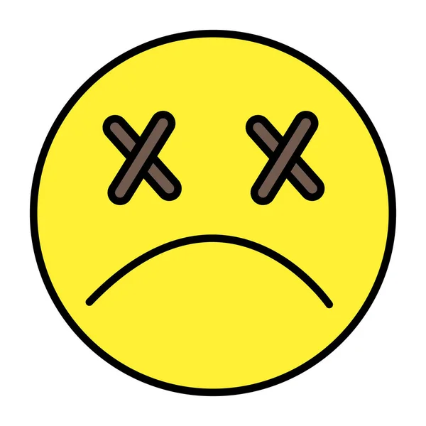 Design Plano Editável Emoji Rosto Tonto —  Vetores de Stock