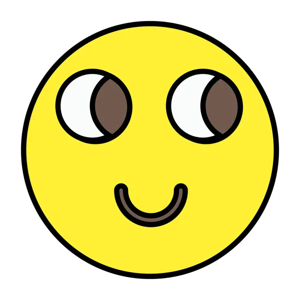 Plochý Design Ikony Válcovaných Očí Emoji — Stockový vektor