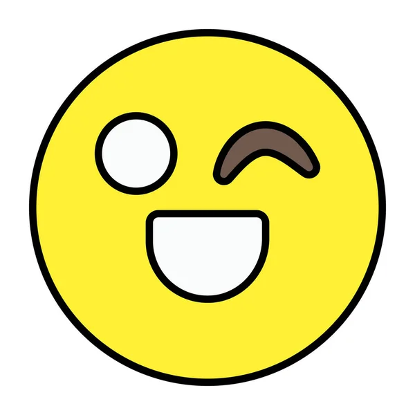 Icono Diseño Editable Emoji Guiño — Vector de stock