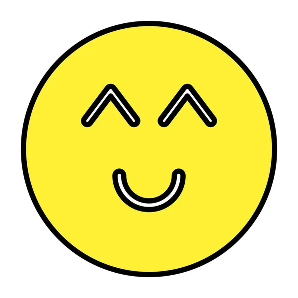 Una Cara Emoticono Con Los Ojos Bien Cerrados — Vector de stock