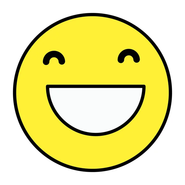 Egy Divatos Design Ikon Vigyorgó Emoji — Stock Vector
