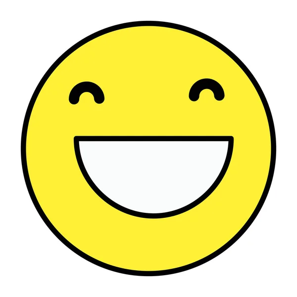 Trendy Design Icon Grinning Emoji — Stock Vector