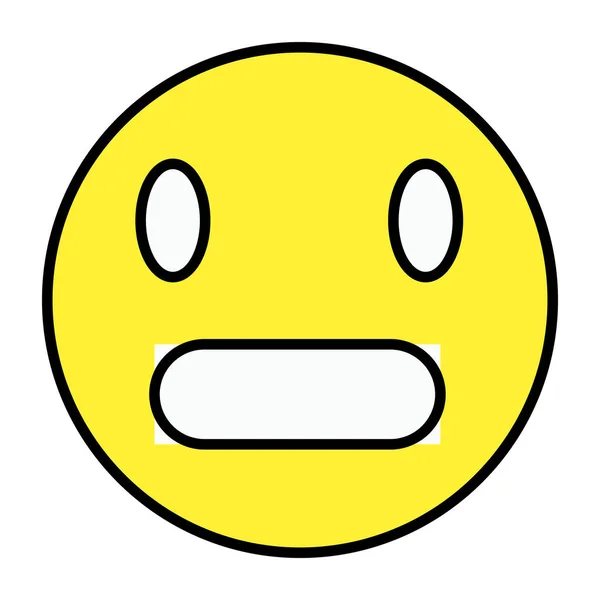 Sebuah Ikon Desain Berwarna Warni Emoji Grimacing - Stok Vektor