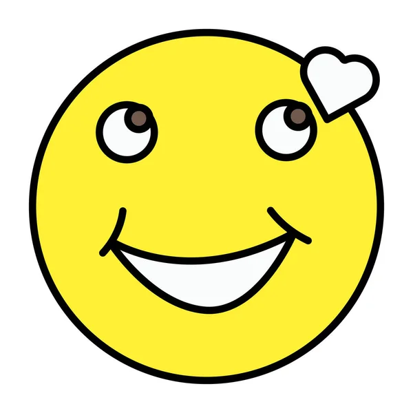 Emoticon Com Coração Ícone Emoji Amoroso —  Vetores de Stock