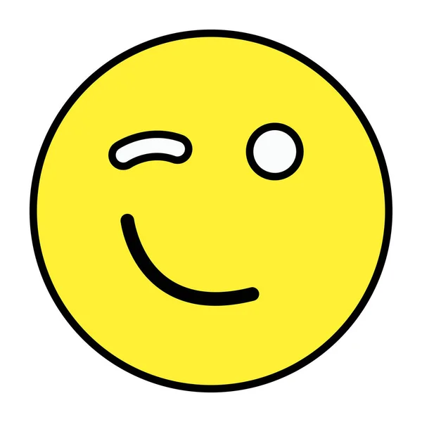 Ícone Design Emoji Sorrir — Vetor de Stock