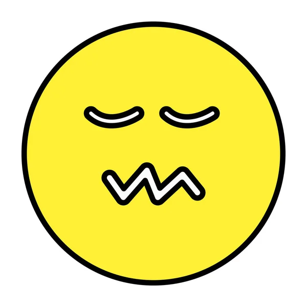 Zavarodott Emoji Egyedi Dizájn Ikonja — Stock Vector