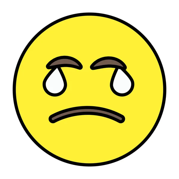 Icono Diseño Creativo Emoji Llorando — Vector de stock