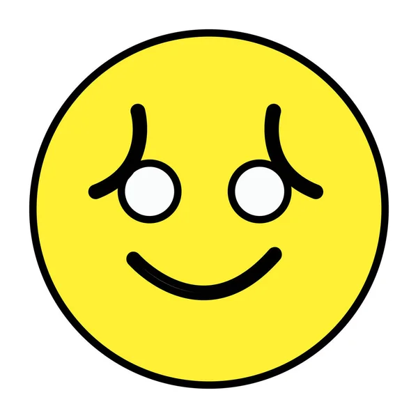 Belo Ícone Design Emoji Sorridente — Vetor de Stock