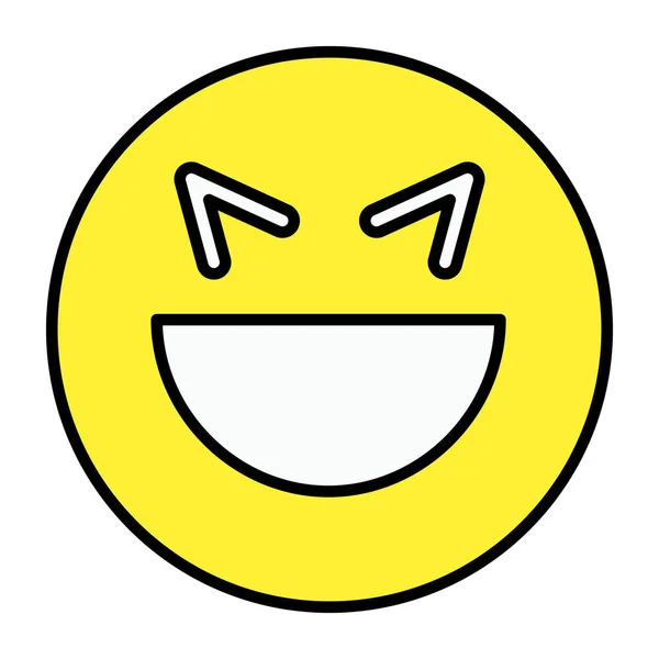 Een Creatief Design Icoon Van Lachende Emoji — Stockvector